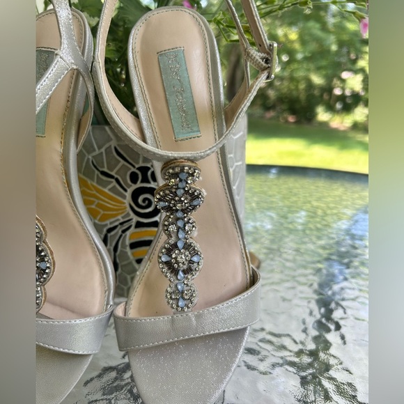 Betsey Johnson Silver Embellished Sandals - Picture 2 of 6